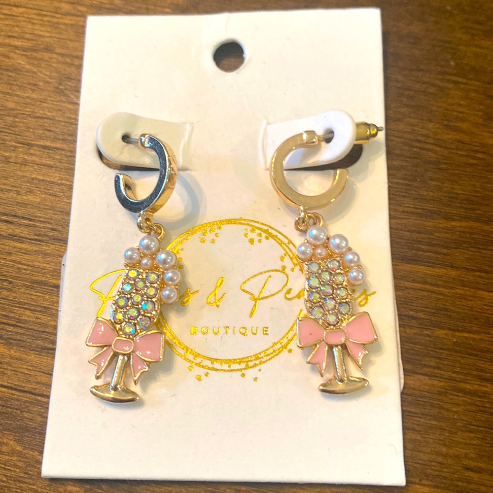 Champagne Bottle Earrings